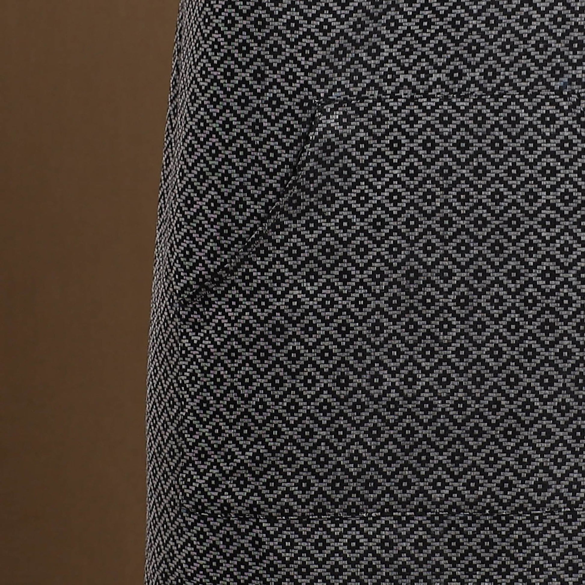 Black - Jacquard Weave Cotton Apron with Pocket 16