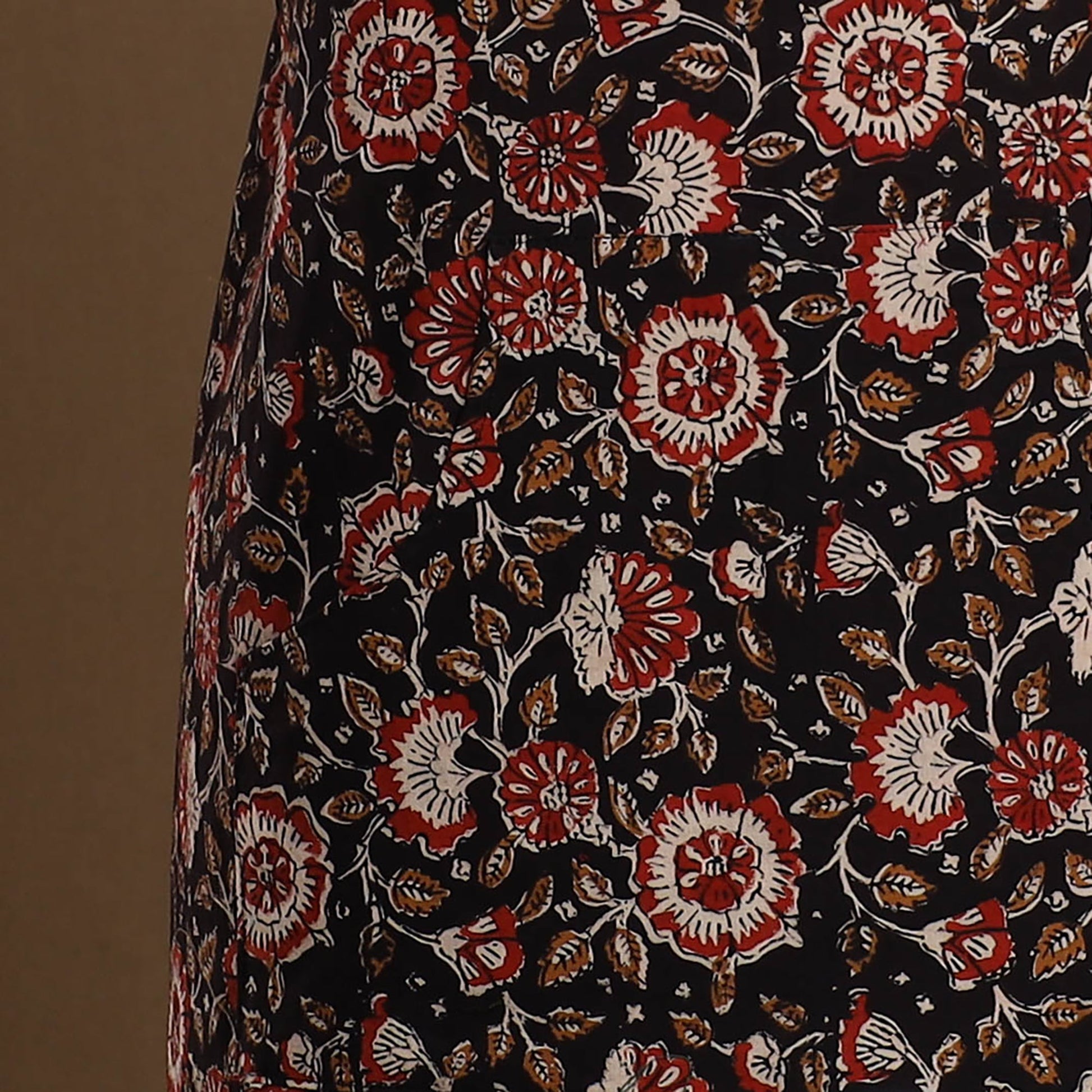 Black - Bagru Block Print Cotton Apron with Pocket 19