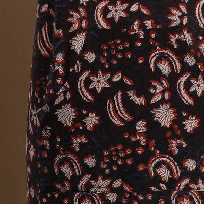 Brown - Bagru Block Print Cotton Apron with Pocket 23