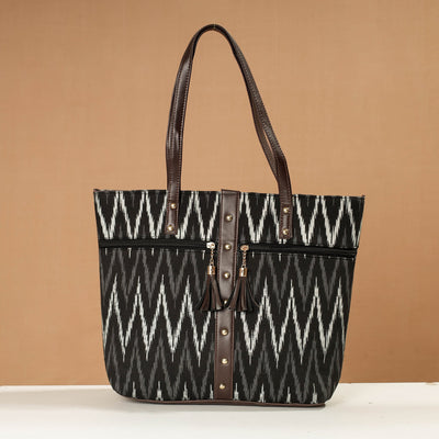 Black - Handcrafted Printed Shoulder Bag (Set of 2)