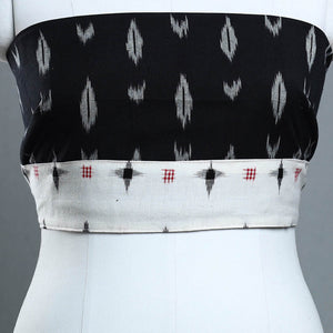 Black - Cotton Pochampally Ikat Blouse Piece 03