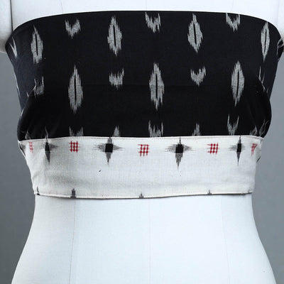 Black - Cotton Pochampally Ikat Blouse Piece 03