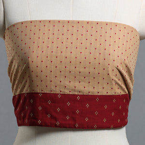 Brown - Jacquard Cotton Blouse Piece 10