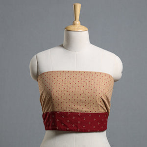 Brown - Jacquard Cotton Blouse Piece 10