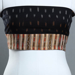 Black - Cotton Pochampally Ikat Blouse Piece 18
