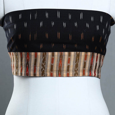 Black - Cotton Pochampally Ikat Blouse Piece 18
