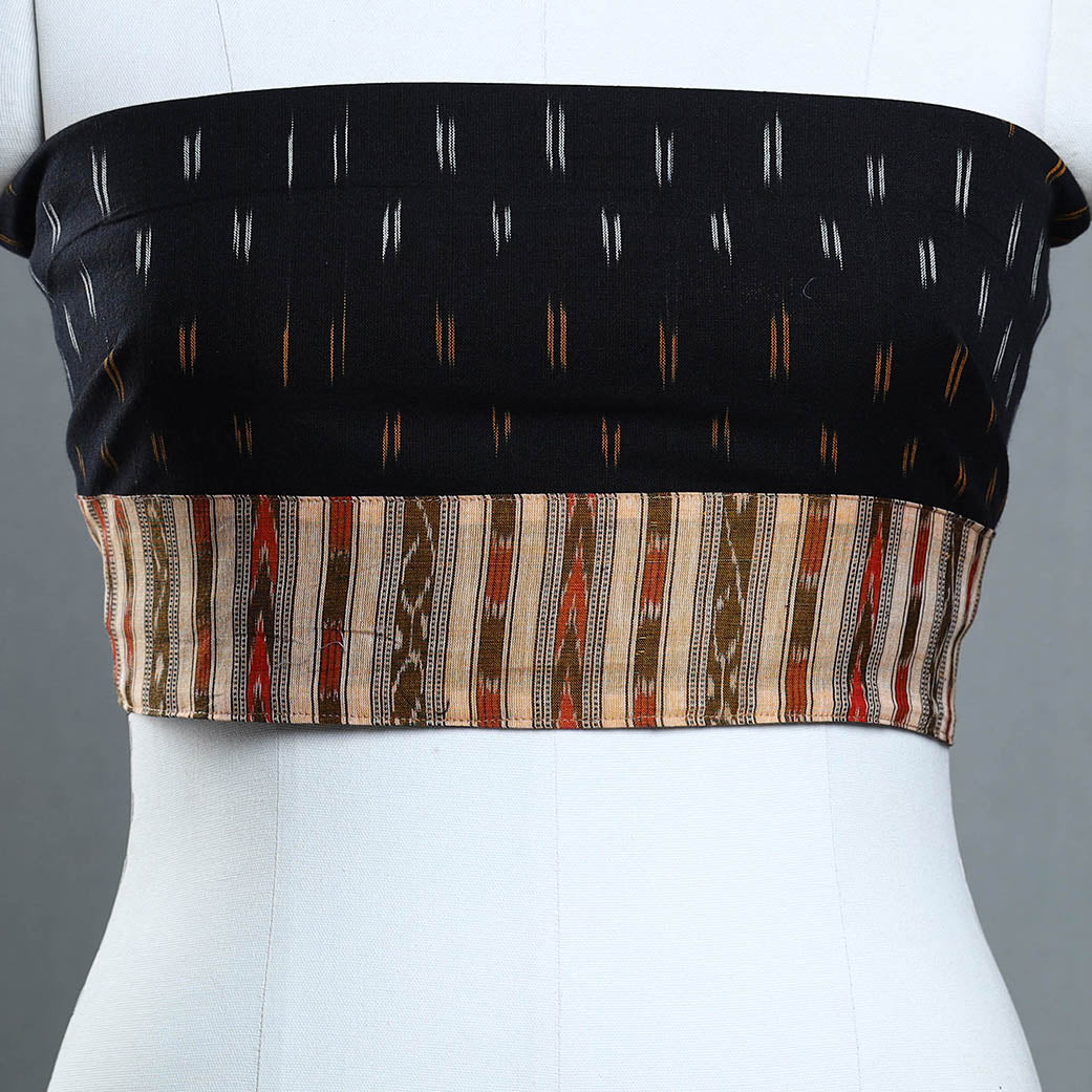 Black - Cotton Pochampally Ikat Blouse Piece 18