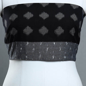 Black - Cotton Pochampally Ikat Blouse Piece 20