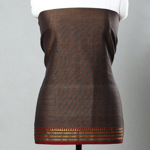 Brown - 3pc Dharwad Cotton Suit Material Set 30