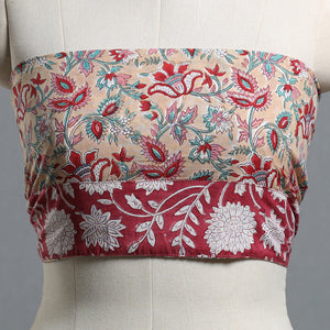 Beige - Block Printed Cotton Blouse Piece 57