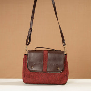 Brown - Handcrafted Printed Sling Bag