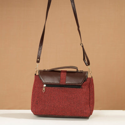 Brown - Handcrafted Printed Sling Bag