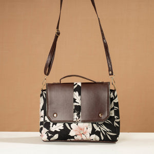 Black - Handcrafted Printed Sling Bag