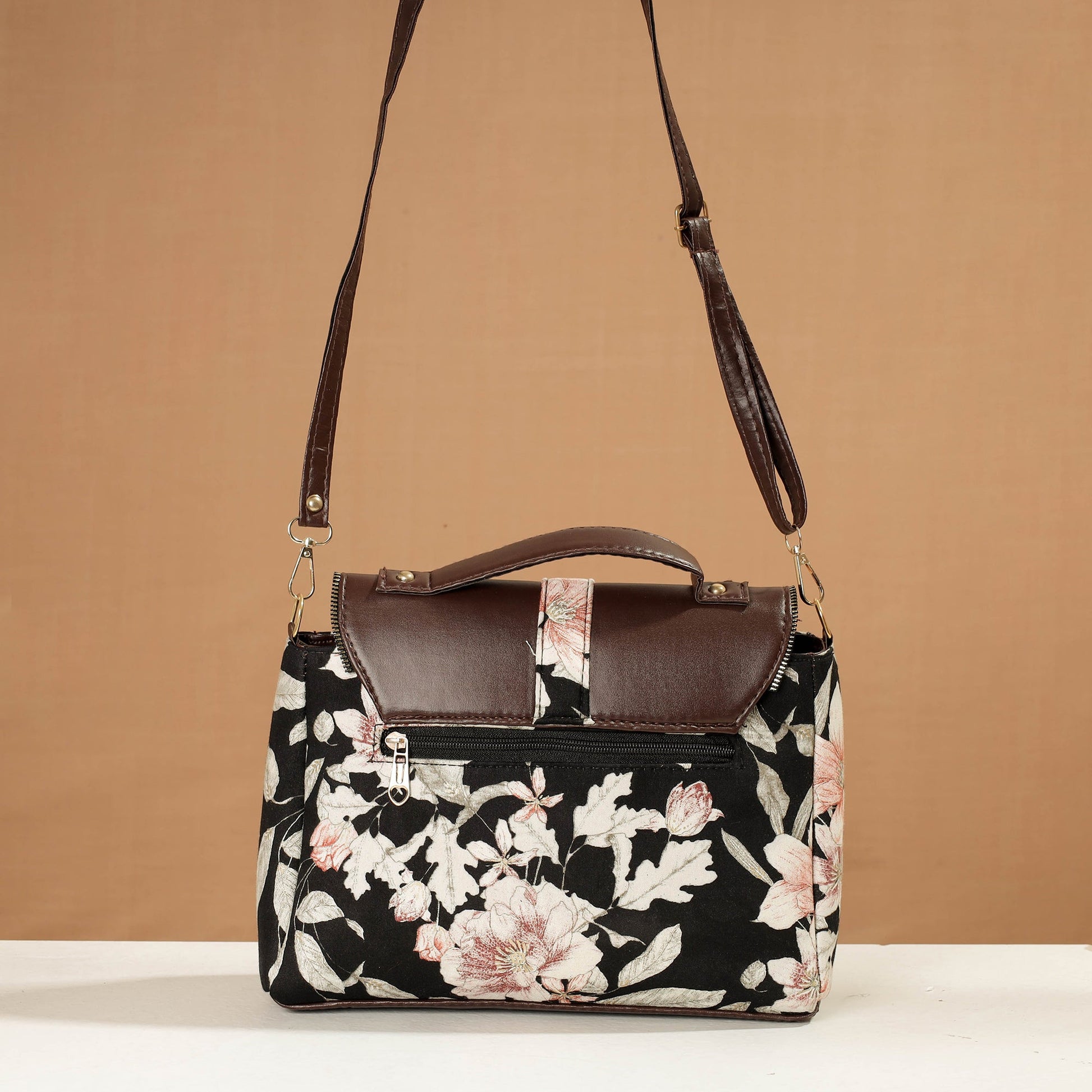 Black - Handcrafted Printed Sling Bag