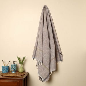 Brown - Handloom Fine Cotton Plain Bath Towel 38