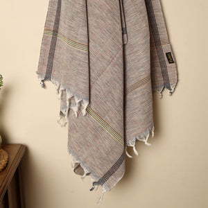 Brown - Handloom Fine Cotton Plain Bath Towel 38
