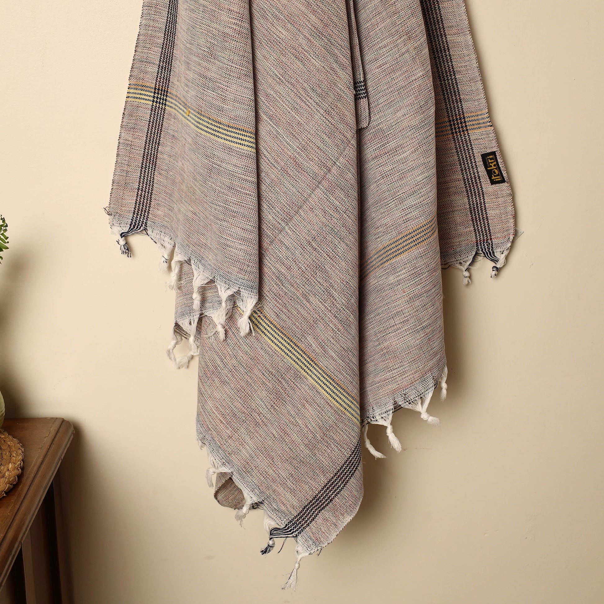 Brown - Handloom Fine Cotton Plain Bath Towel 38