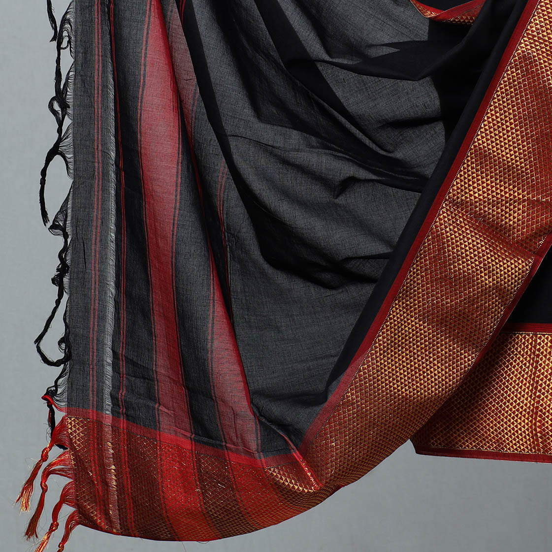 Black - 3pc Cotton Dharwad Dress Material 14