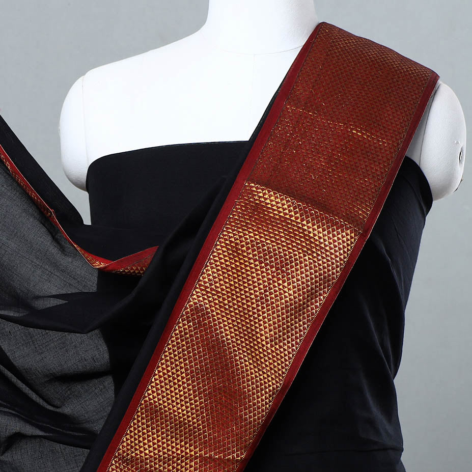 Black - 3pc Cotton Dharwad Dress Material 14