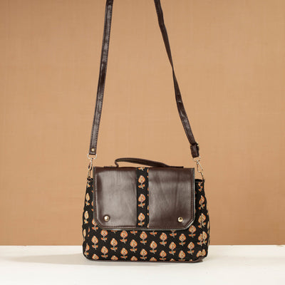 Black - Handcrafted Printed Sling Bag