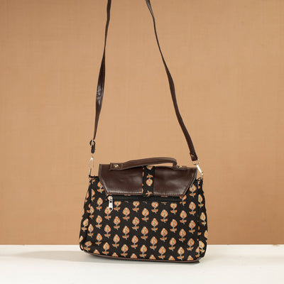 Black - Handcrafted Printed Sling Bag