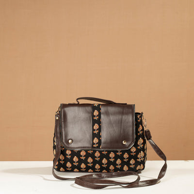 Black - Handcrafted Printed Sling Bag