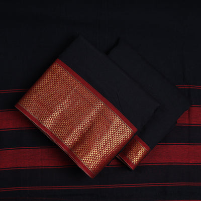 Black - 3pc Cotton Dharwad Dress Material 14