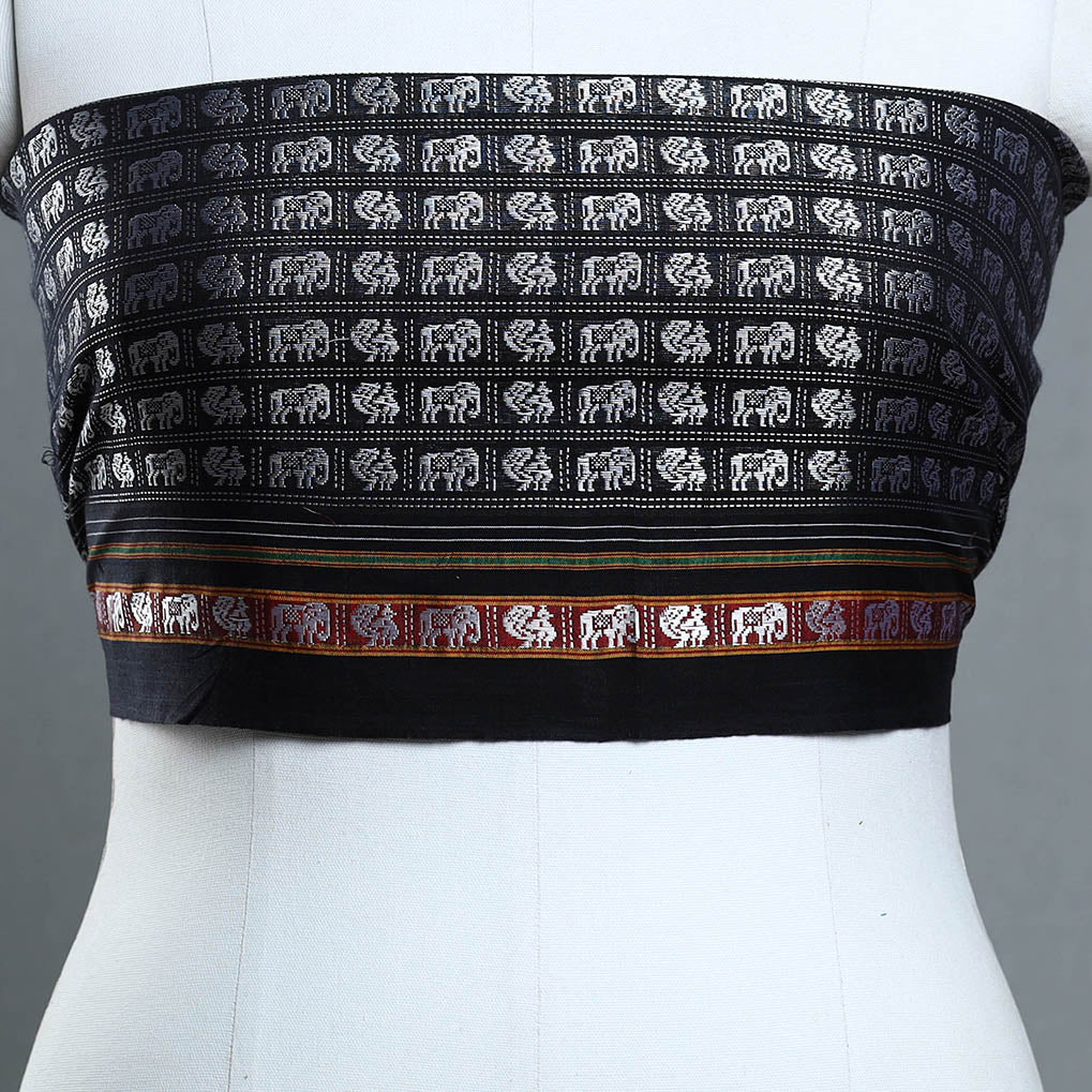 Black - Khun Weave Cotton Blouse Piece 86