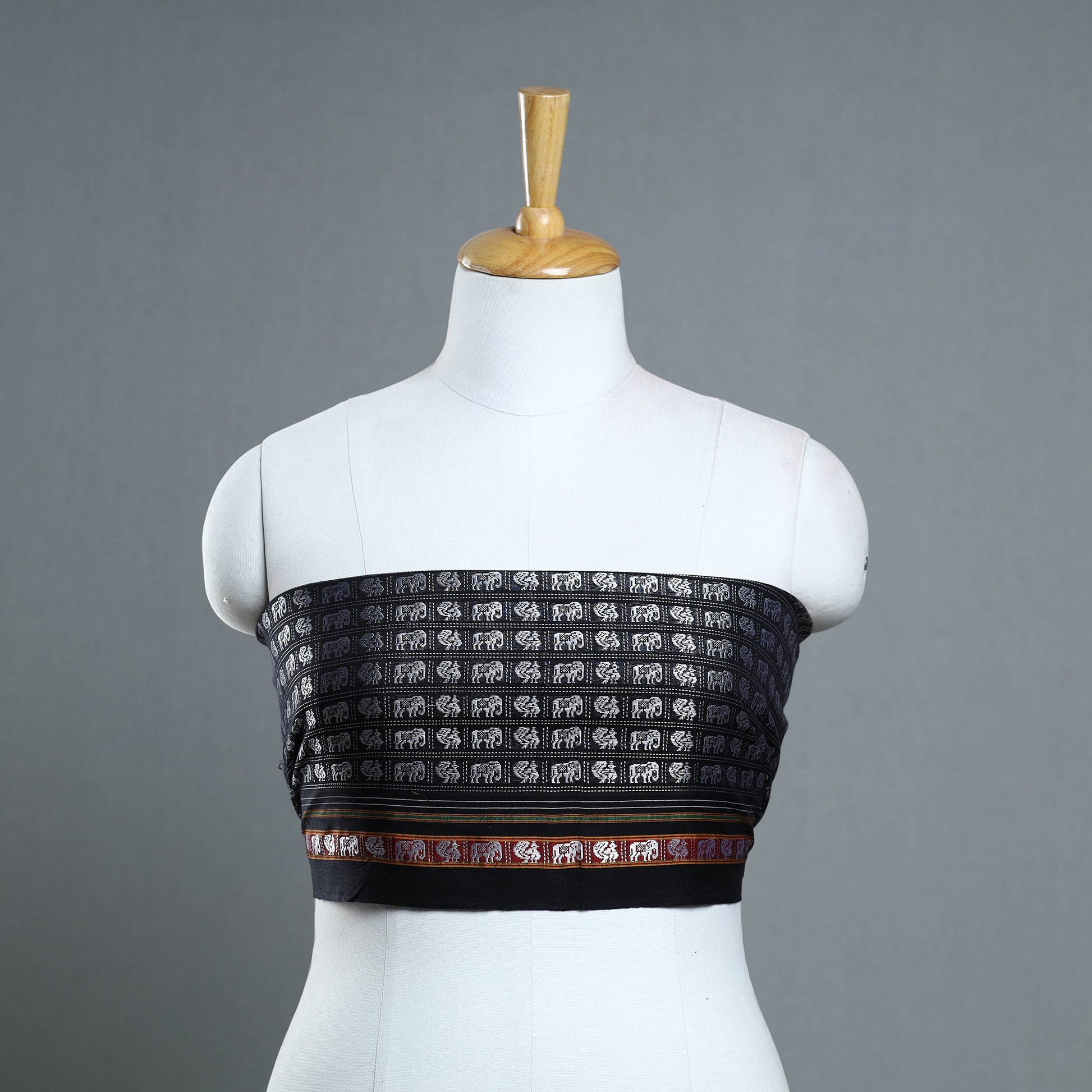 Black - Khun Weave Cotton Blouse Piece 86