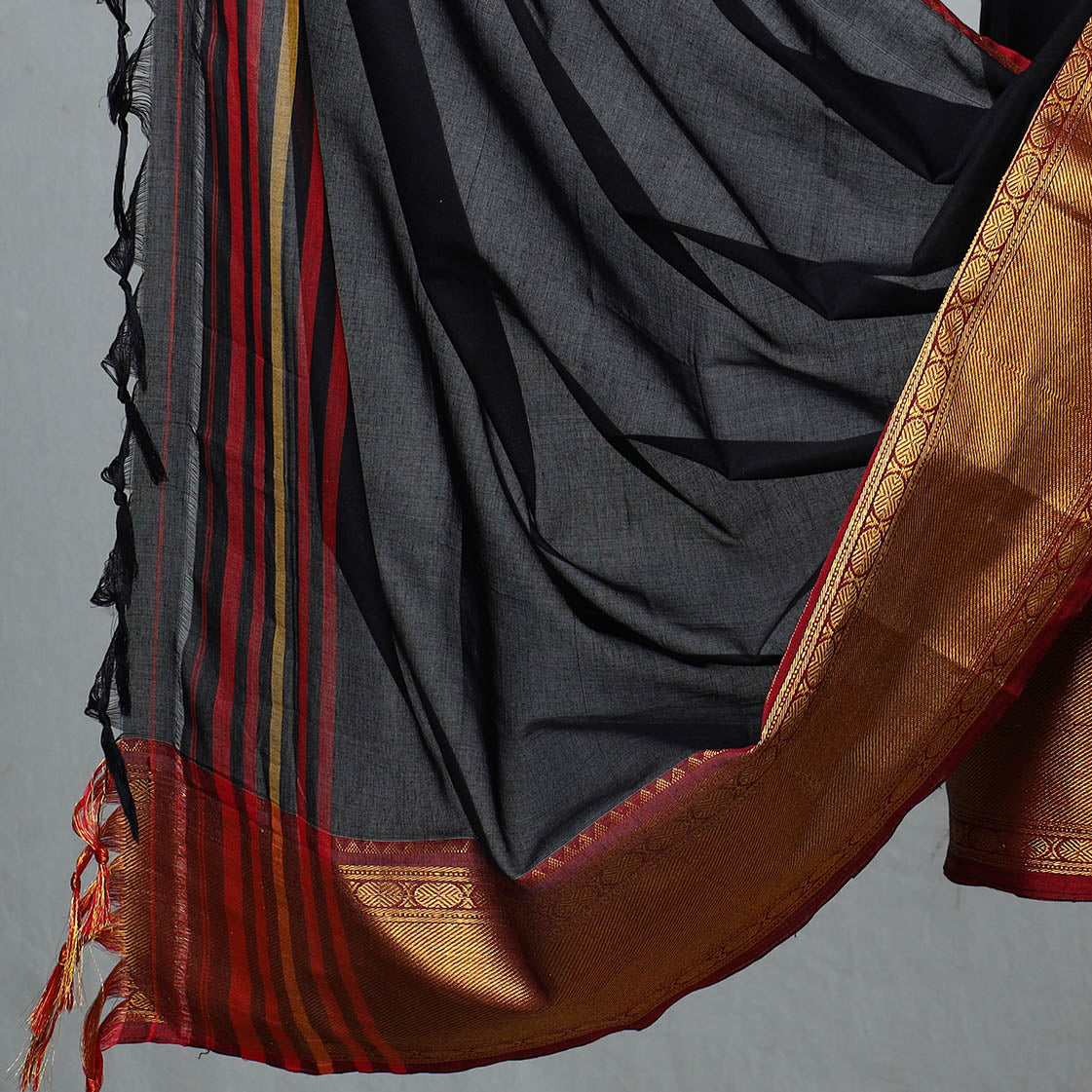 Black - 3pc Dharwad Cotton Suit Material Set 77