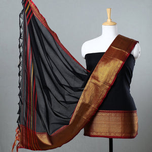 Black - 3pc Dharwad Cotton Suit Material Set 77