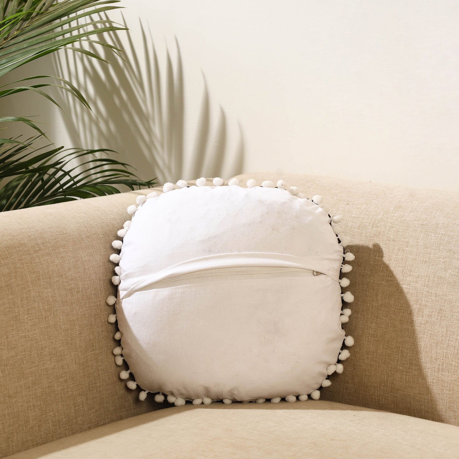 Black - Suzani Embroidery Cushion Cover (16 x 16 in) 02