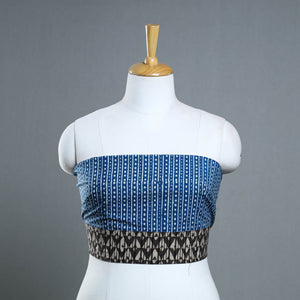 Blue - Block Print Cotton Pipad Blouse Piece 135