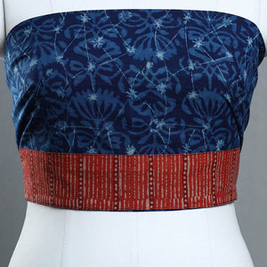 Blue - Block Print Cotton Akola Blouse piece 142