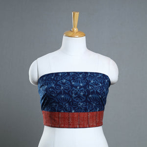 Blue - Block Print Cotton Akola Blouse piece 142