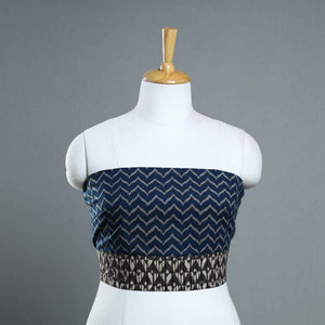 Blue - Block Print Cotton Akola Blouse piece 162