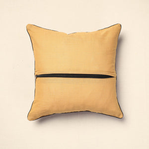 Brown - Bagh Block Printed Cotton Cushion Cover (16 x 16 in) 06