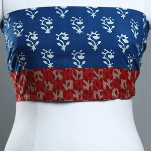 Blue - Block Print Cotton Pipad Blouse Piece 168