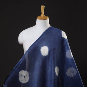 Blue - Chanderi Silk Shibori Tie-Dye Fabric 02