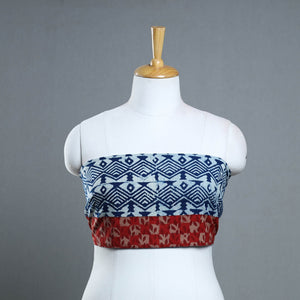 Blue - Block Print Cotton Pipad Blouse Piece 177