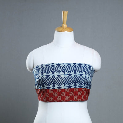 Blue - Block Print Cotton Pipad Blouse Piece 177