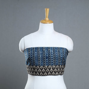 Blue - Block Print Cotton Pipad Blouse Piece 182