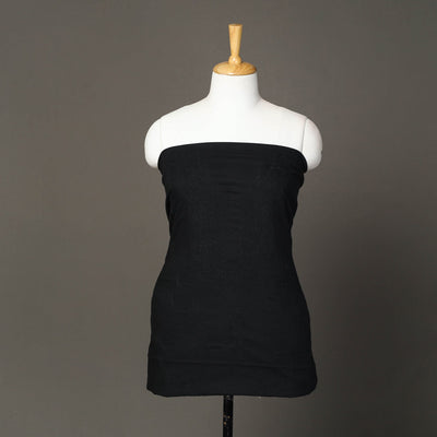 Black - Hand Embroidery Mul Cotton Chikankari Kurta Material 47