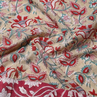 Beige - Block Printed Cotton Blouse Piece 57