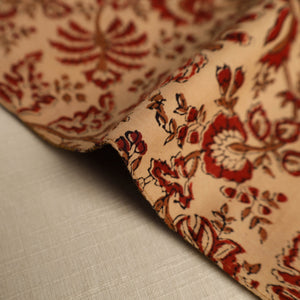 Brown - Floral Print Cotton Reversible Table Mat 02