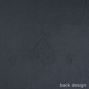 Black - Hand Embroidery Mul Cotton Chikankari Kurta Material 47