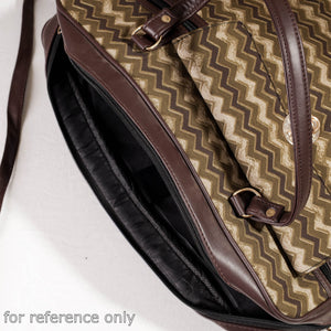 Brown - Handcrafted Printed Laptop Bag 14
