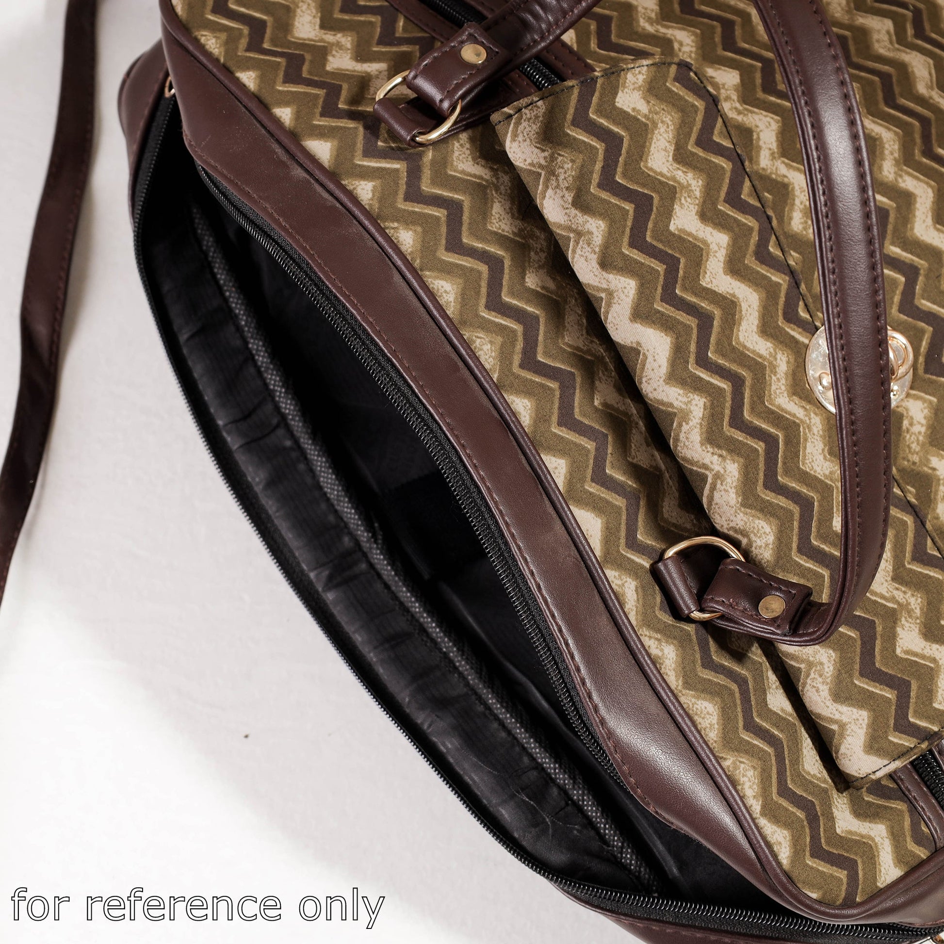 Brown - Handcrafted Printed Laptop Bag 14