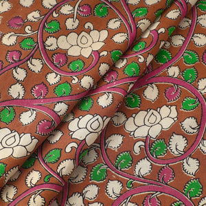 Brown - Printed Cotton Kalamkari Fabric 20