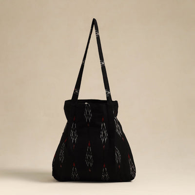 Black - Handcrafted Cotton Jhola Bag 03